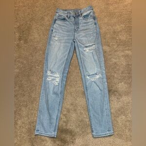 American Eagle stretch mom straight leg jeans size 000